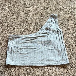 SHEIN Gray One-Shoulder Tank Top